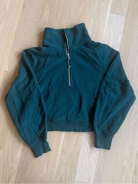 Lululemon Scuba Oversized Funnel Neck Half Zip Sweatshirt Storm Teal - Size M/L